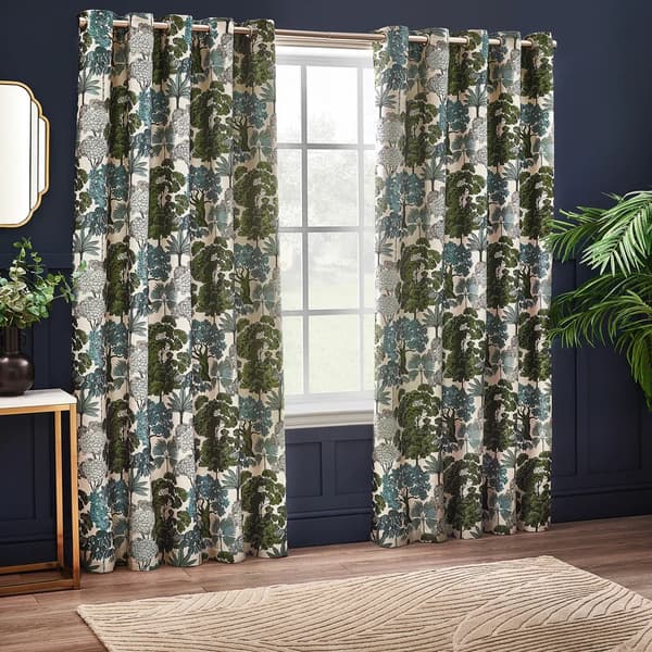 Wylder Woodlands jacquardgardiner med blommor