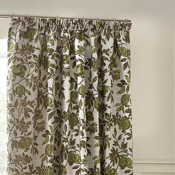 Wylder Jacquard-gardiner med granatäppleblommor och blyertsveck
