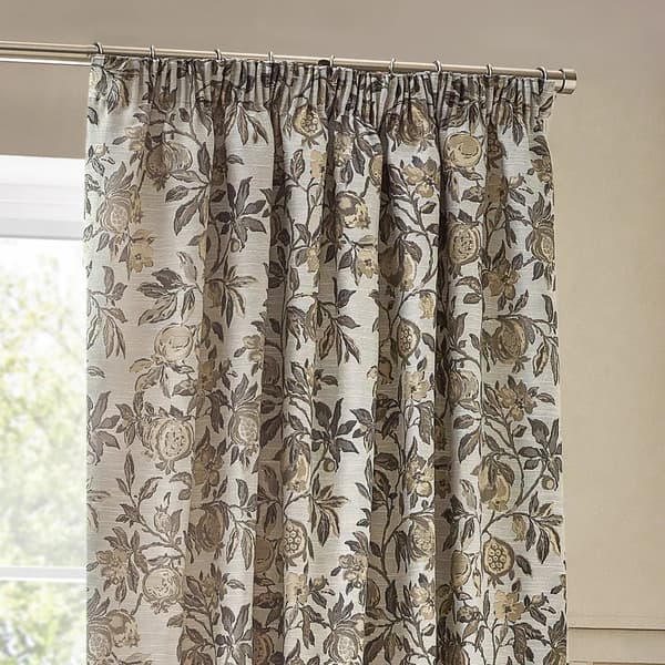 Wylder Jacquard Pomegranate Floral Pencil Pleat Curtains