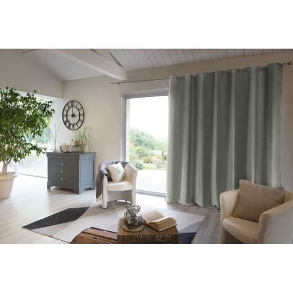 Mörkläggning och termisk fleece-fodrad gardin "Inuit" - Inuit Ljusgrå - Mörkläggningspanel + Fleece 180 x 260 cm