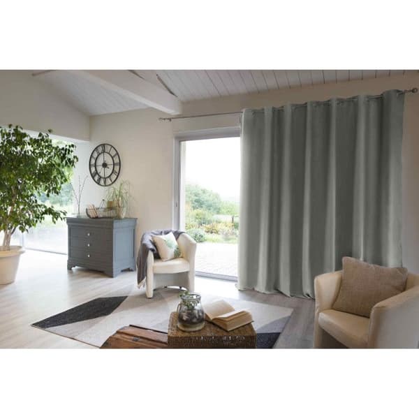 Mörkläggning och termisk fleece-fodrad gardin "Inuit" - Inuit Ljusgrå - Mörkläggningspanel + Fleece 280 x 260 cm