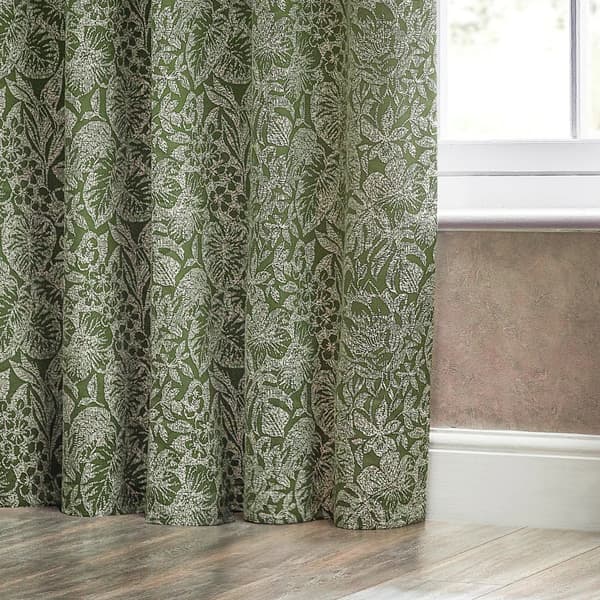 Wylder Bali Jacquard Botanical Eyelet Curtains