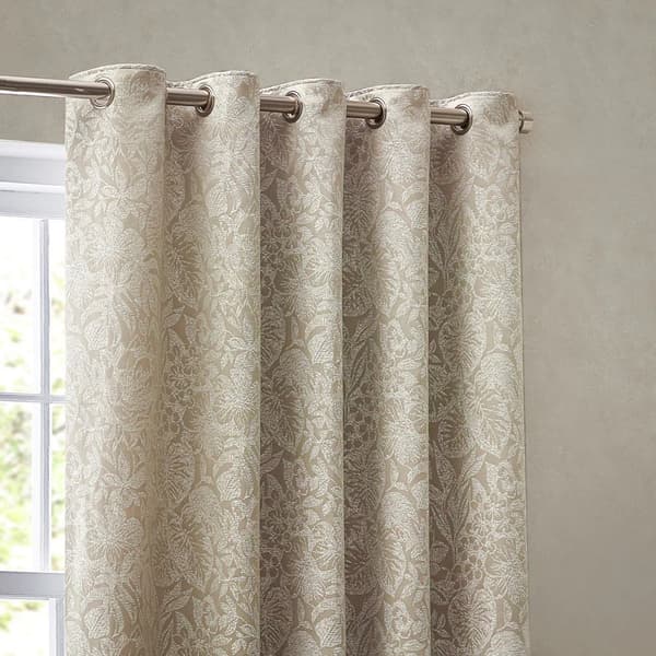 Wylder Bali Jacquard Botanical Eyelet Curtains