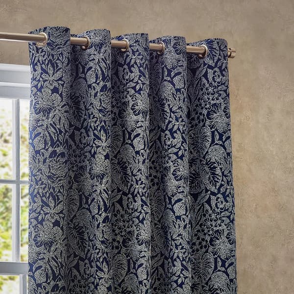 Wylder Bali Jacquard Botanical Eyelet Curtains