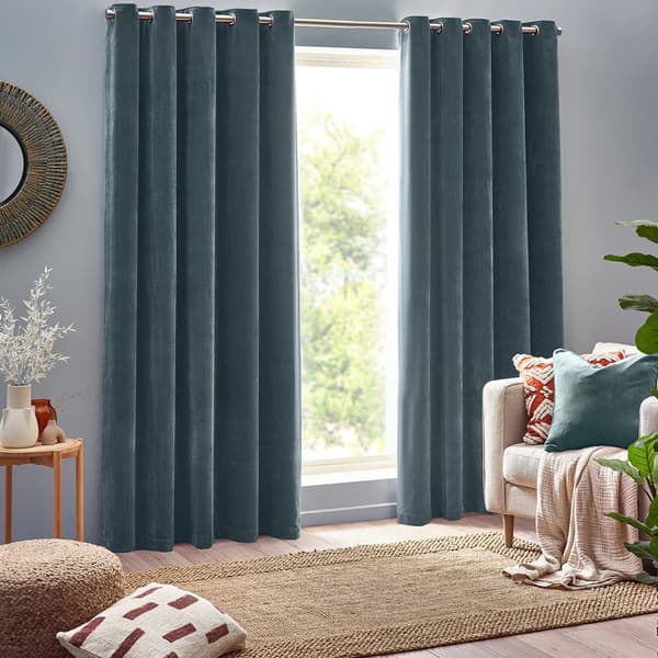 Yard Chenille Velvet Eyelet Curtains