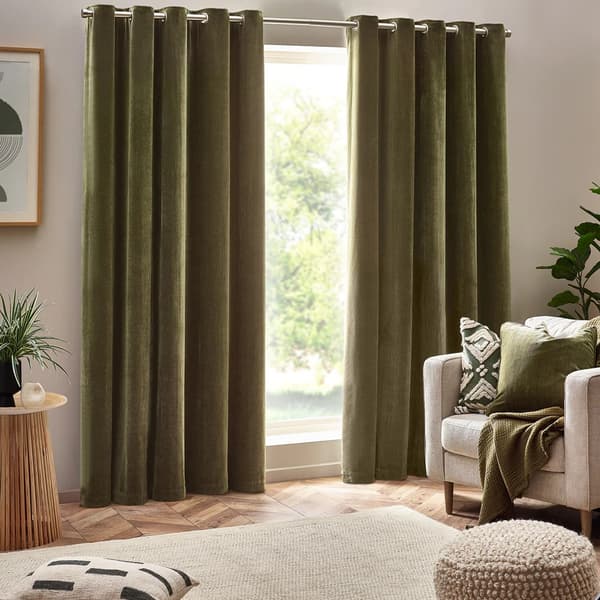 Yard Chenille Velvet Eyelet Curtains