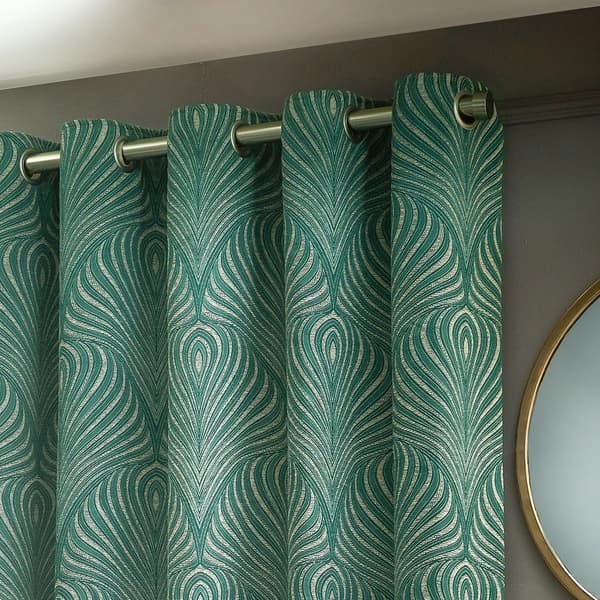 Paoletti Gatsby Jacquard Eyelet Curtains