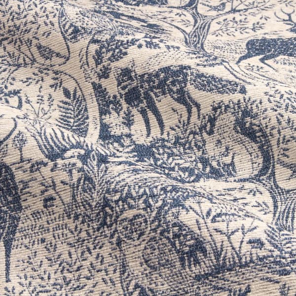 Furn Winter Woods Chenille Animals Eyelet Curtains