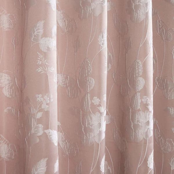 Emma barclay - BMW4672BLUS - Butterfly Meadow Jacquard dubbelögla gardiner Blek rosa Bredd 116 x 183 cm