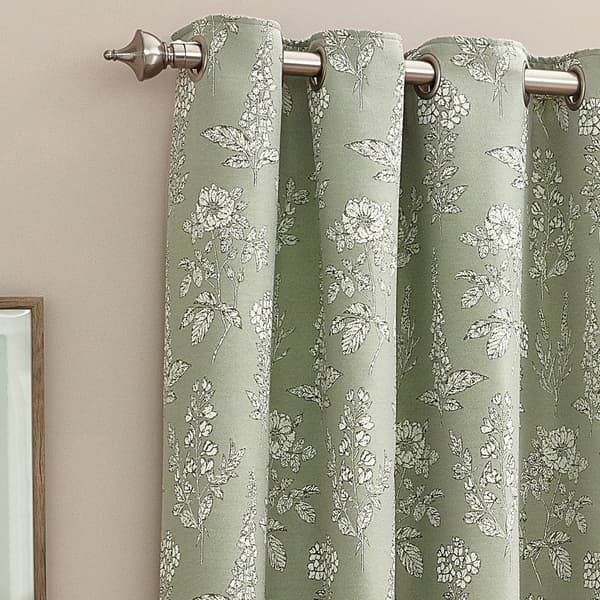 Wylder Nature Sophia Jacquard Floral Eyelet Curtains
