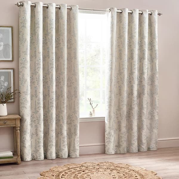 Wylder Nature Sophia Jacquard Floral Eyelet Curtains
