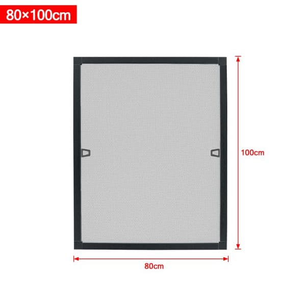 XMTECH 120x140cm myggnät för fönster - myggnät för ramfönster myggnätsnät - antracit, 4 delar