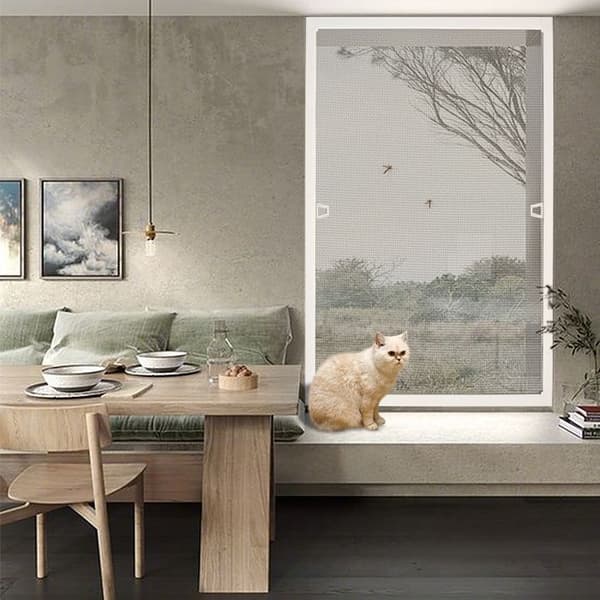 XMTECH 100x120cm myggnät för fönster - myggnät för ramfönster myggnätsnät - vit, 3 st