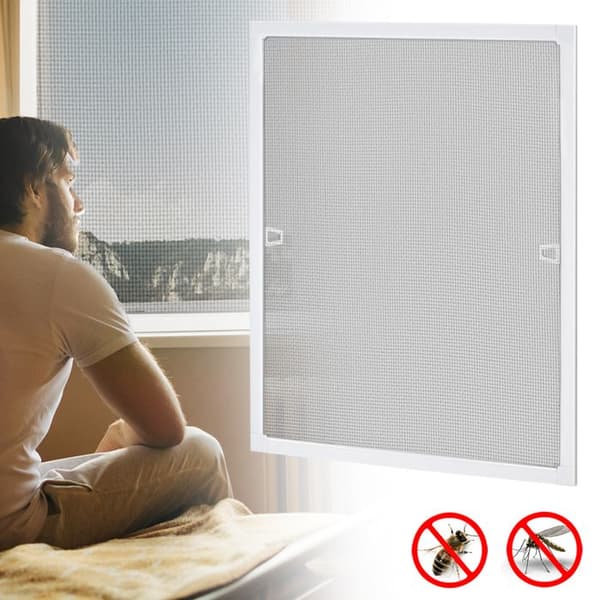 XMTECH 100x120cm myggnät för fönster - myggnät för ramfönster myggnätsnät - vit, 3 st