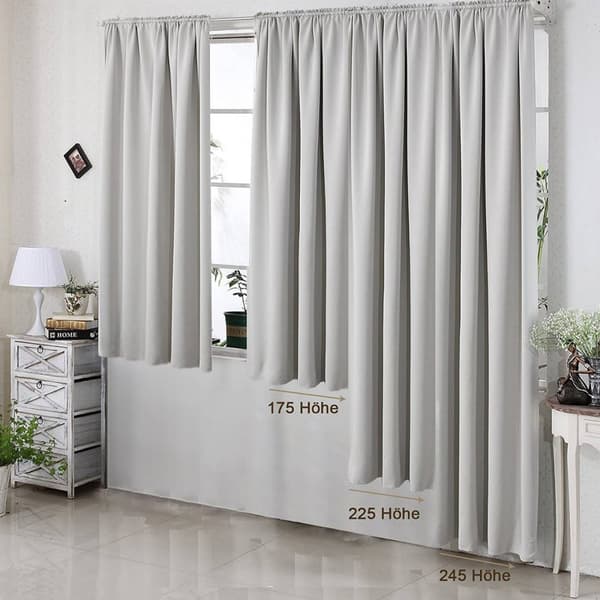 Rootz Premium mörkläggningsgardiner - Mörkläggningsgardiner - Värmeisolerade paneler - Bullerreducering - Energisparande - 135 cm x 245 cm
