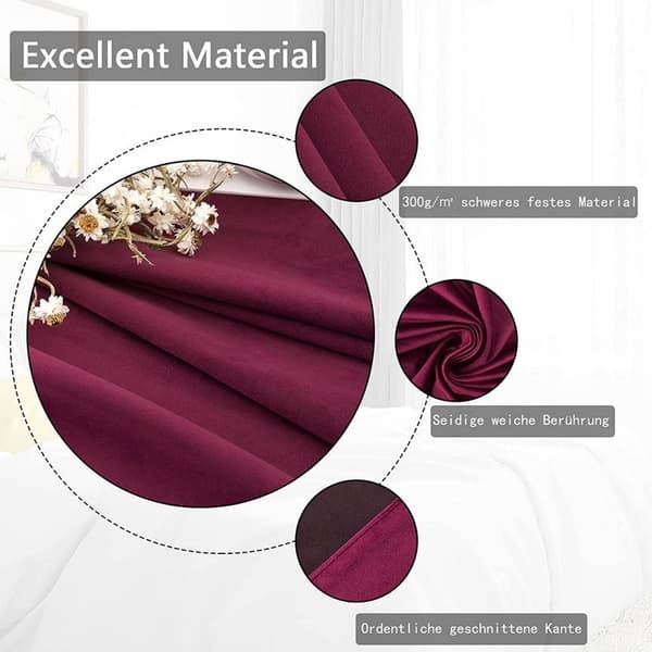 Rootz Premium mørklægningsgardiner - Mørklægningsgardiner - Privatlivsgardiner - Lysblokerende, energibesparende, støjreducerende - 100 % polyester -