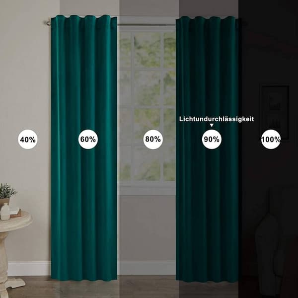 Rootz Luxury Velvet -pimennysverhot - Tyylikkäät verhot - Tyylikkäät ikkunanpäällysteet - Valonesto - Energiatehokas - Helppo asennus - 140cm x 225cm/