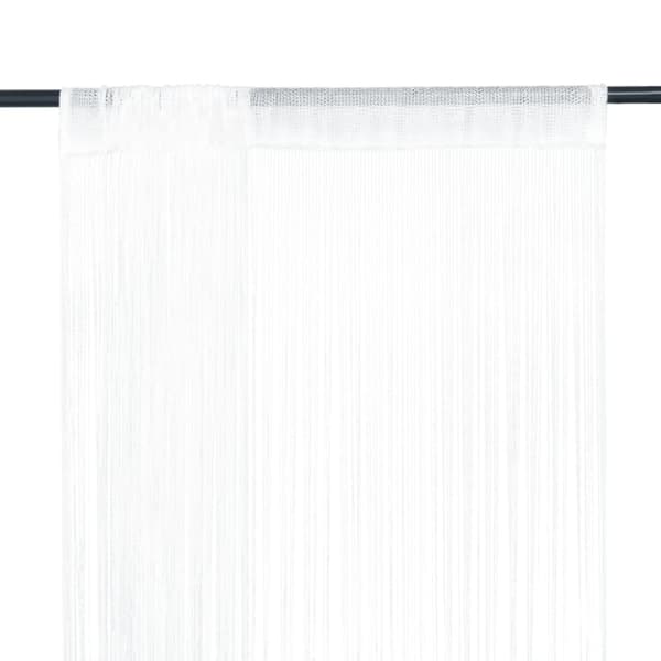 vidaXL String-verhot 2 kpl 100x250 cm Valkoinen -  Verhot