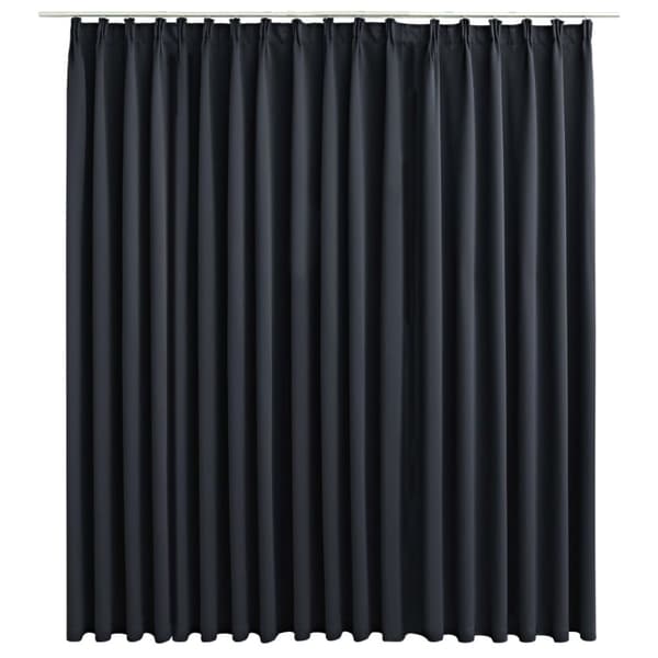 vidaXL Mörkläggningsgardin med krokar svart 290x245 cm -  Gardiner & draperier