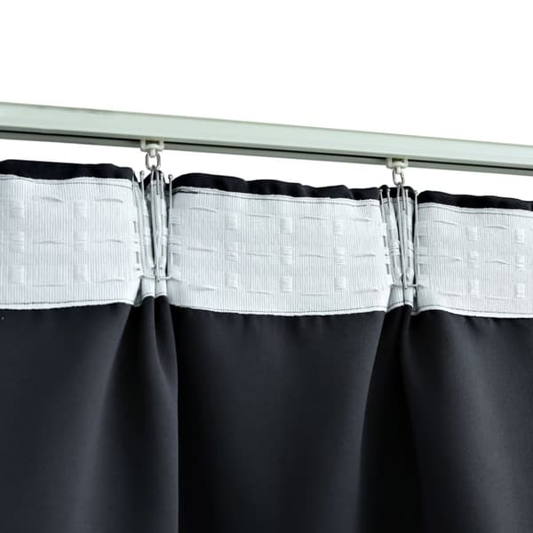 vidaXL Mörkläggningsgardin med krokar svart 290x245 cm -  Gardiner & draperier