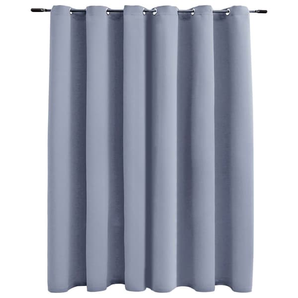 vidaXL mørklægningsgardin med metalringe 290 x 245 cm grå -  Gardiner