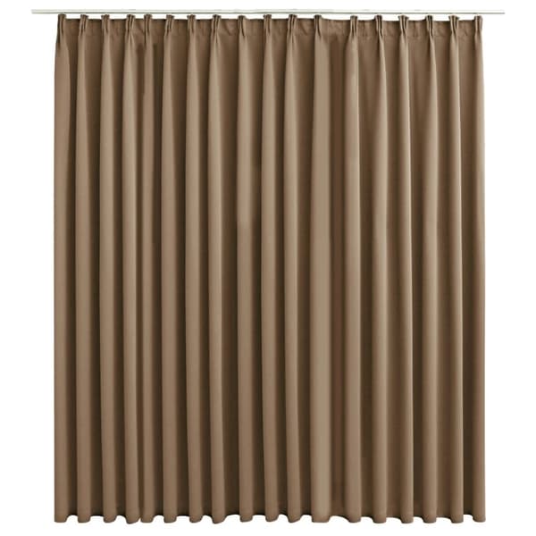 vidaXL mørklægningsgardin med kroge 290 x 245 cm gråbrun -  Gardiner