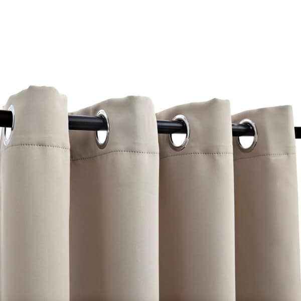 vidaXL mørklægningsgardiner 2 stk. med metalringe 140 x 225 cm beige -  Gardiner