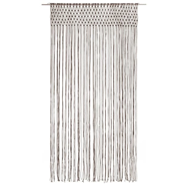 vidaXL macramégardin 140x240 cm bomuld gråbrun -  Gardiner