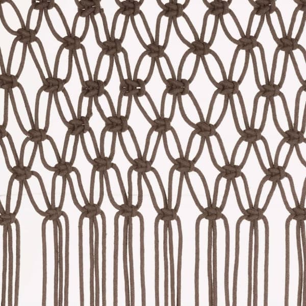 vidaXL macramégardin 140x240 cm bomuld gråbrun -  Gardiner