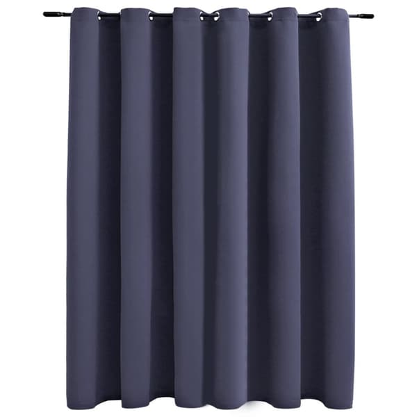 vidaXL mørklægningsgardin med metalringe 290 x 245 cm antracitgrå -  Gardiner