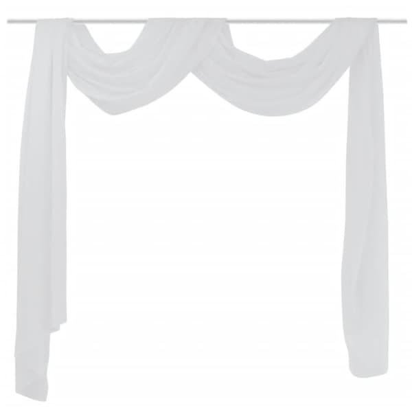 Tynde voile gardiner 140 x 600 cm hvid -  Gardiner