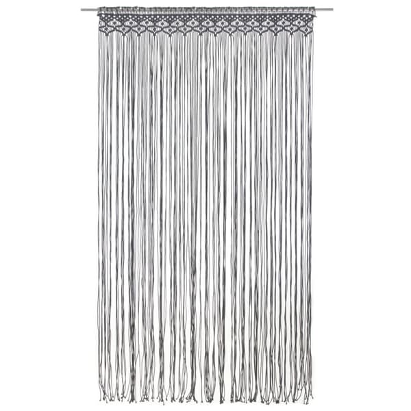 vidaXL Macrame verho antrasiitti 140x240 cm puuvilla -  Verhot