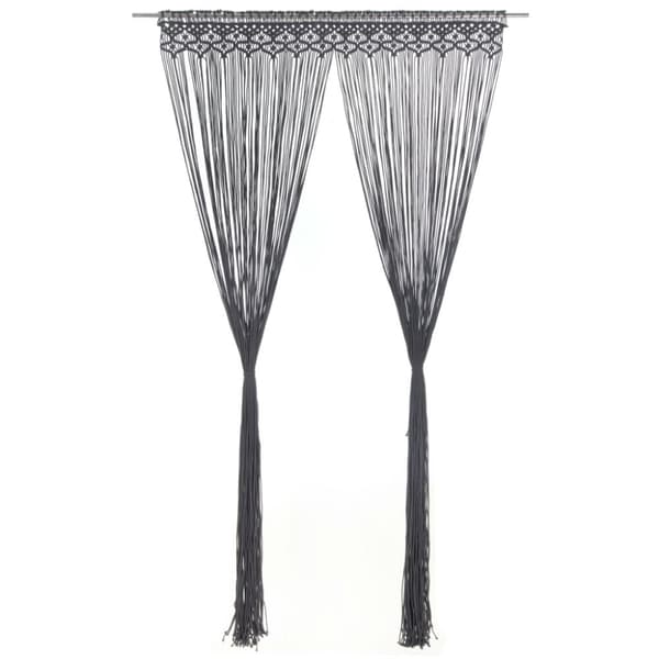 vidaXL Macrame verho antrasiitti 140x240 cm puuvilla -  Verhot