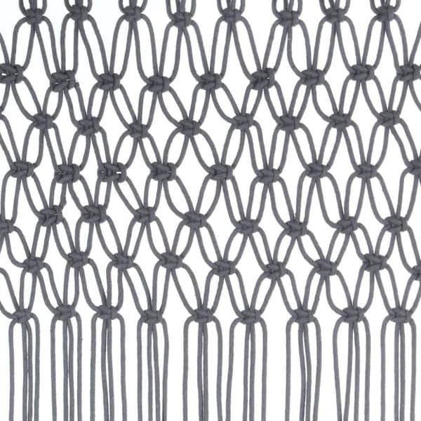 vidaXL Gardin makramé antracit 140x240 cm bomull -  Gardiner & draperier