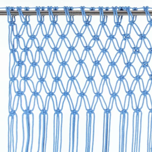 vidaXL Macrame verho sininen 140x240 cm puuvilla -  Verhot
