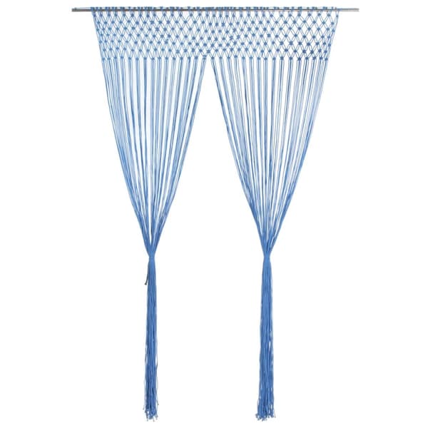 vidaXL Macrame verho sininen 140x240 cm puuvilla -  Verhot