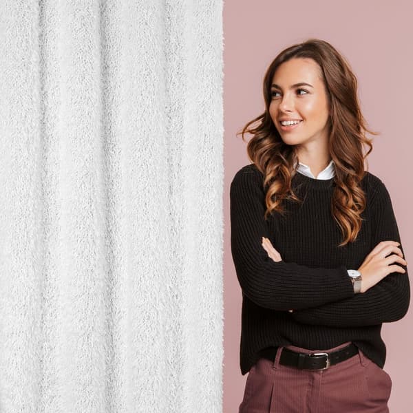 Færdiglavet Marion gardin 140x250 hvid med Eurofirana tyller