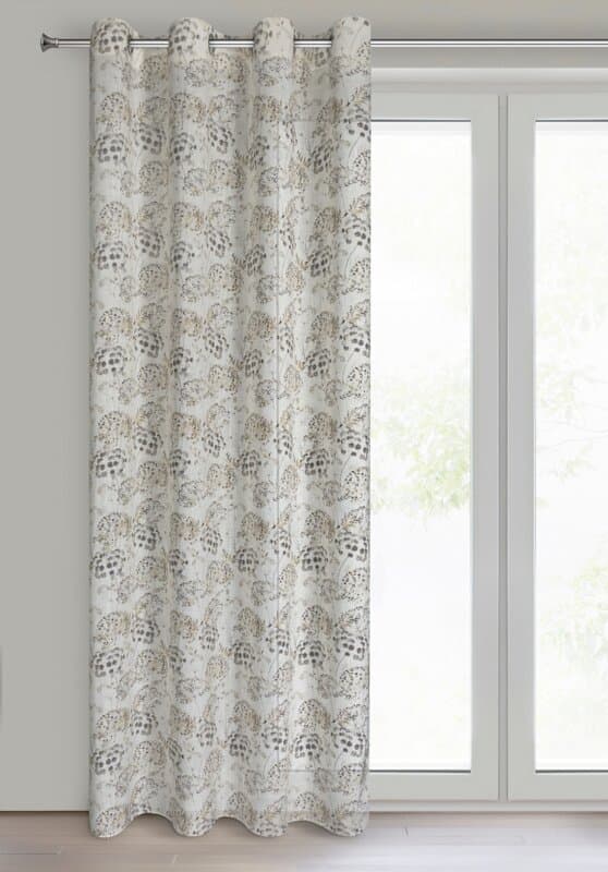Gardin 140x250 Mira, naturröd, klar med Z10-öglor Eurofirany