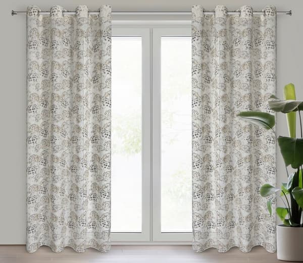 Gardin 140x250 Mira, naturröd, klar med Z10-öglor Eurofirany