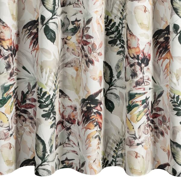 Färdig gardin 155x240 Garden 2, vit, färgglad, blommor för trädgården, vattentät, fäst med hängslen/kardborre Eurofirany