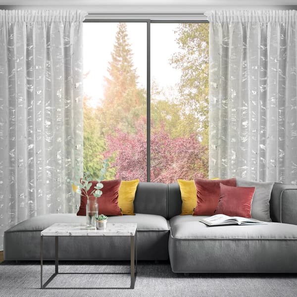 Færdiglavet gardin Alina 140x270 hvid sølv på Eurofirany tape
