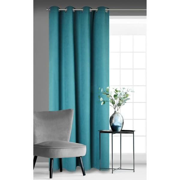 Valmis verho silmukoilla 140x250 Maureen turkoosi Euroverhot