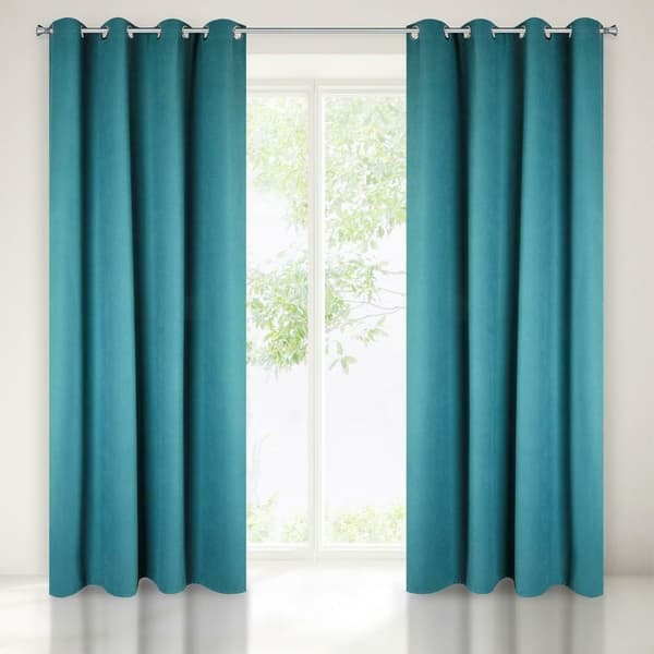 Valmis verho silmukoilla 140x250 Maureen turkoosi Euroverhot