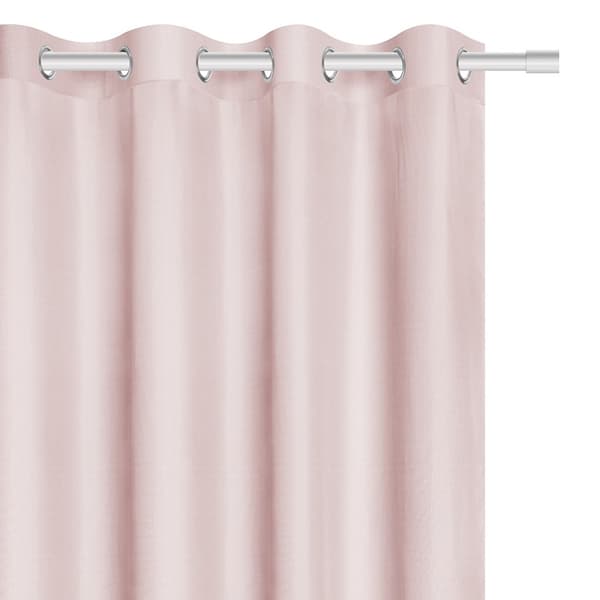 Valmiit verhot 140x250 puuterivaaleanpunainen Viva-läpiviennit olohuoneeseen