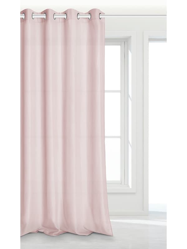 Valmiit verhot 140x250 puuterivaaleanpunainen Viva-läpiviennit olohuoneeseen