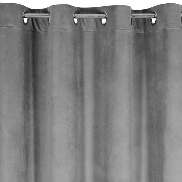 Færdiglavet gardin med øjer 140x250 grafitfløjl Milo Eurofirany