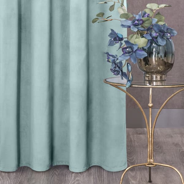 Valmis verho silmukoilla 140x250, tummansininen sametti Rosa