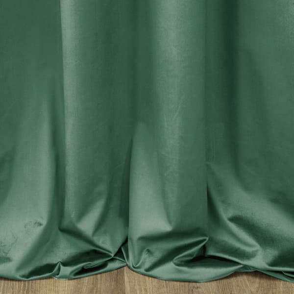 Gardin 140x270 Sibel mint mörk sammet färdig på Pierre Cardin tejp
