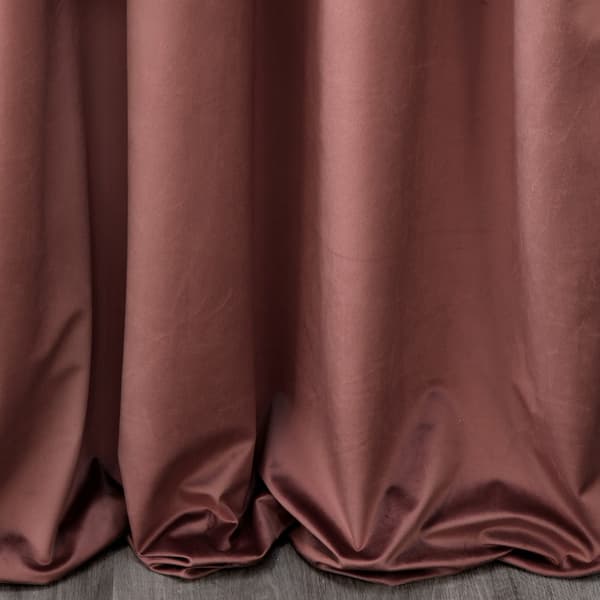 Gardin 140x270 Sibel rosa mörk sammet färdig på Pierre Cardin tejp