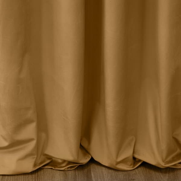 Gardin 140x270 Sibel honning fløjl færdiglavet på Pierre Cardin tape